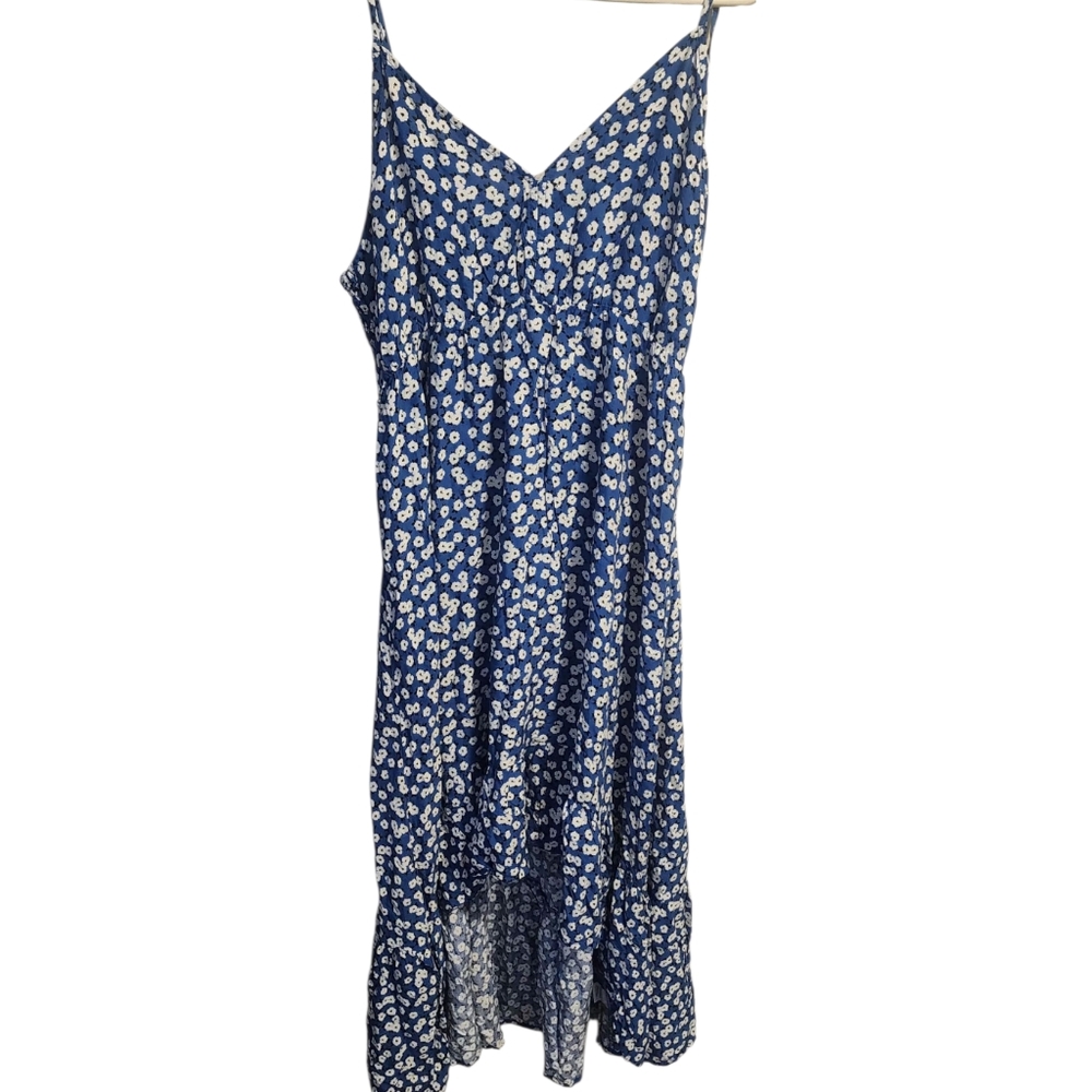 Pacific Vibes Dress Summer Beachy Floral Size, Xxl ,NWT. Blue White.